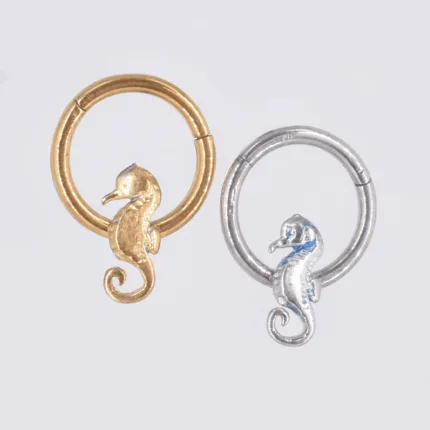 Aro Clicker Caballito 8mm en Acero Quirúrgico – Lóbulo Superior