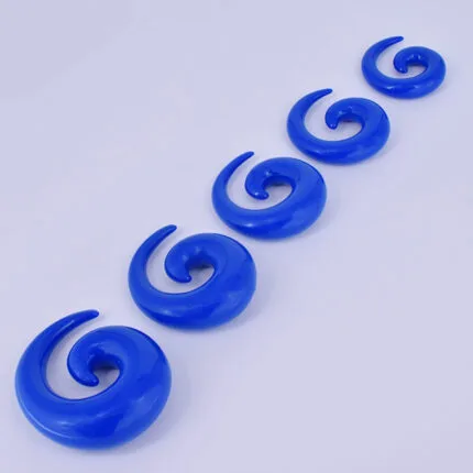 Caracola Unicolor Azul en Acrílica – Expansiones de Oreja