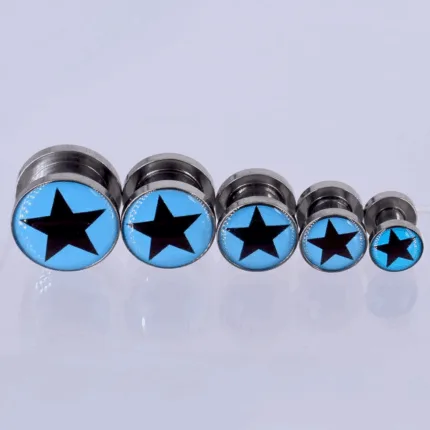 Expansor Estrella en Acero Quirúrgico – Expansiones de Oreja