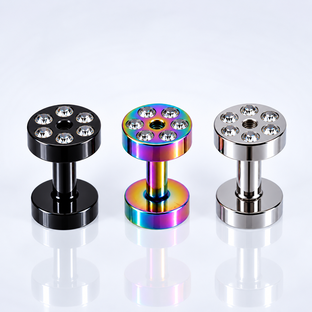 Expansores de oreja (3) Expansor Circón 2mm - Acero Quirúrgico – Piercing Colombia