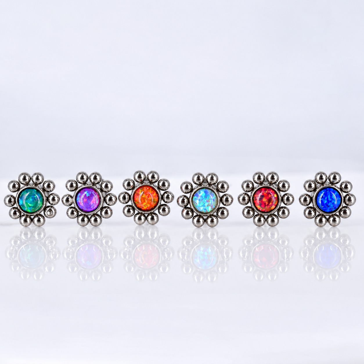 Joyeria Acero - Piercing en Acero - Piercing Oreja (3) Labret Estelar Plateado - Acero Quirúrgico – Piercing Colombia
