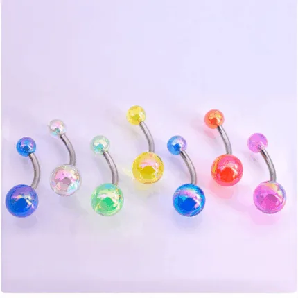 Belly Caramelo en Acero Quirúrgico – Piercing Ombligo