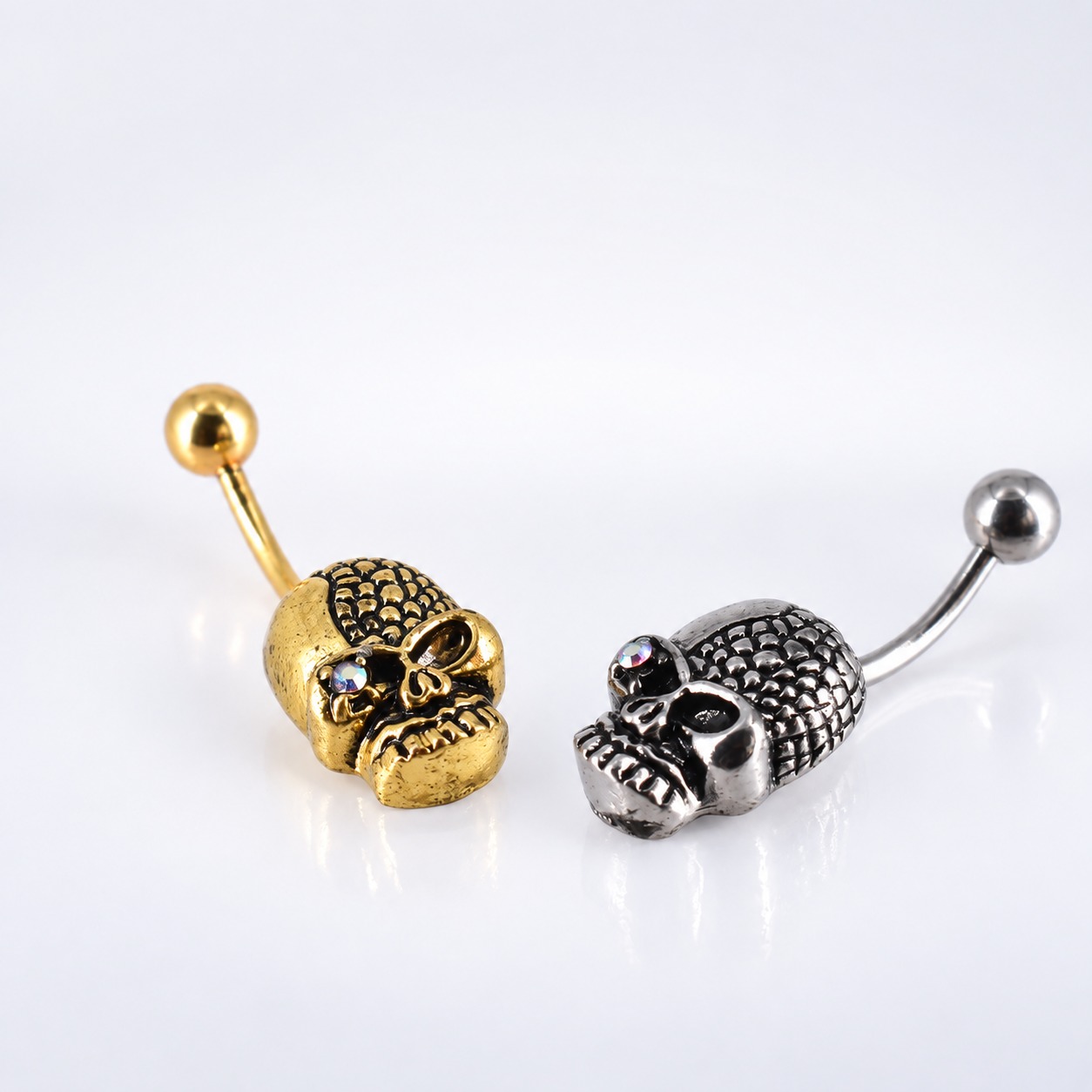 Piercing Ombligo Belly Cráneo - Acero Quirúrgico – Piercing Colombia