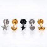 Labret Formas - Acero Quirúrgico – Piercing Colombia