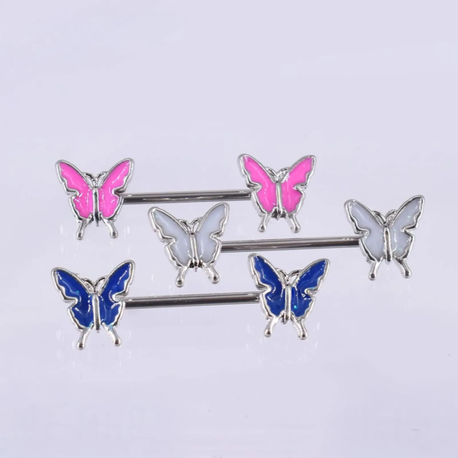Par Pezoneras Mariposas - Acero Quirúrgico – Piercing Colombia