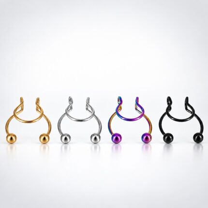 Argolla Falsa Clásica Tipo Septum en Acero Quirúrgico – Piercing Nariz