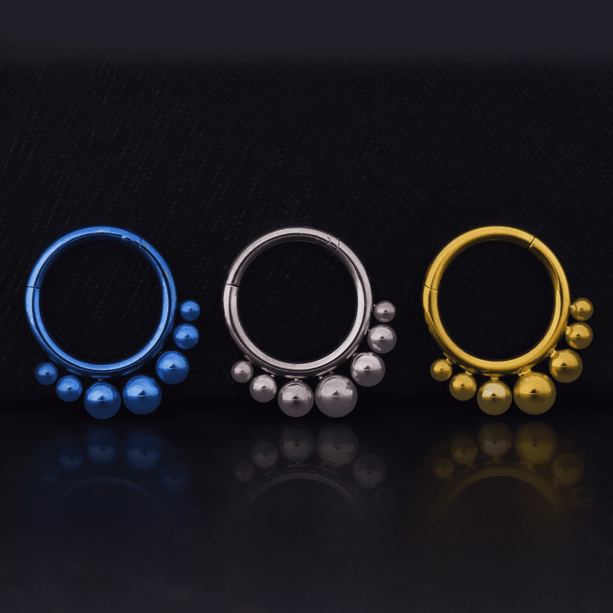 Aro Titanio Piercing Aro Clicker Aurora 8-10mm -Titanio G.I – Piercing Colombia