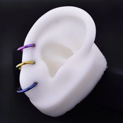 Aro Clicker 14g en titanio grado implante – Lóbulo Superior