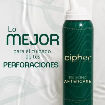 Cipher Piercing Aftercare 100ml – Solución Salina Estéril Isotónica – Piercing Colombia