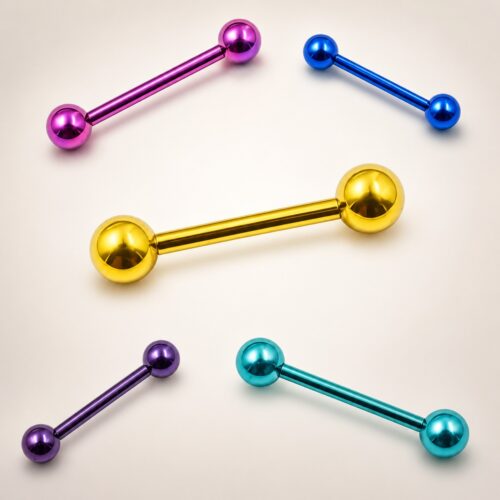 Barra Recta Titanio Grado Implante – 12, 14, 16 y 18mm – Piercing Colombia