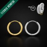 Par Candongas Clásicas (8, 10, 12, 14mm) - Titanio G.I – Piercing Colombia