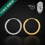 Par Candongas Clásicas (8, 10, 12, 14mm) - Titanio G.I – Piercing Colombia