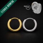 Par Candongas Clásicas (8, 10, 12, 14mm) - Titanio G.I – Piercing Colombia