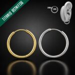 Par Candongas Clásicas (8, 10, 12, 14mm) - Titanio G.I – Piercing Colombia