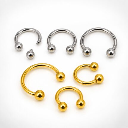 Herradura Titanio Grado Implante – 6, 8 y 10 mm – Piercing Daith