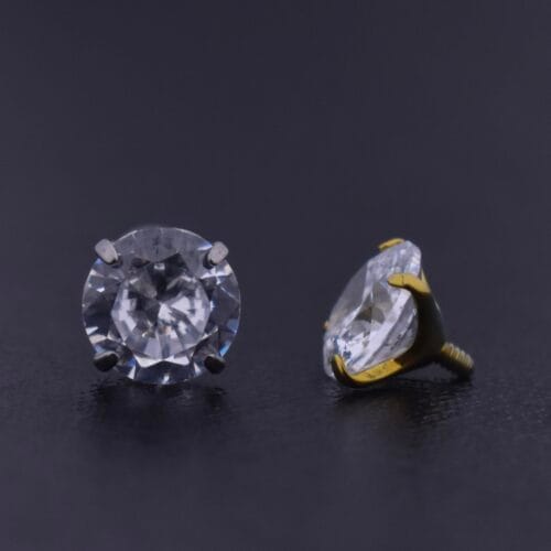 Labret Circón 2.5-3-4-5mm - Titanio G.I – Piercing Colombia