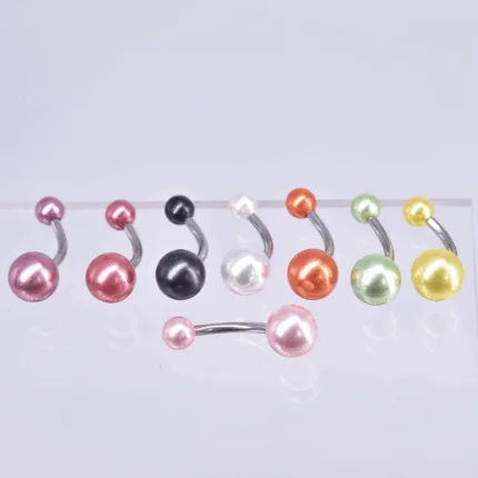 Belly Perlado en Acero Quirúrgico – Piercing Ombligo
