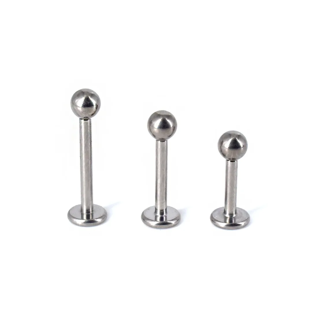 Labret Bola Titanio Grado Implante | 6-8-10-12mm – Piercing Colombia