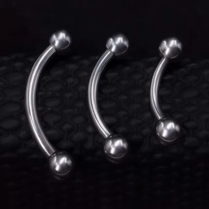 Banana Titanio Grado Implante – 6, 8 y 10mm – Piercing Ceja