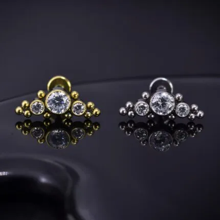 Hélix Lilith Circón en titanio grado implante – Piercing Conch