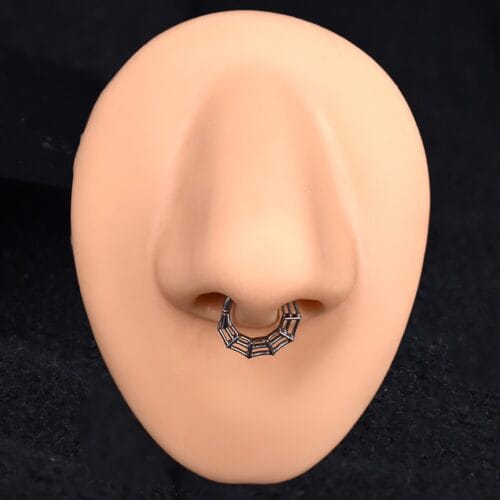 Aro Clicker Telaraña - Titanio G.I – Piercing Colombia