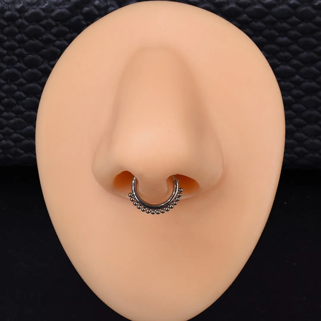 Aro Clicker Pearl - Titanio G.I – Piercing Colombia