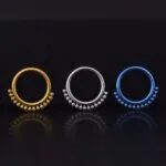 Aro Clicker Pearl - Titanio G.I – Piercing Colombia
