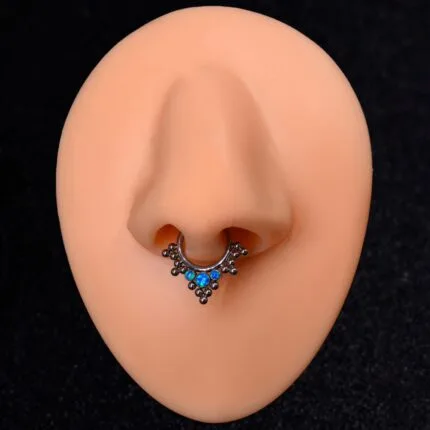 Aro Clicker Oceanía 8mm en titanio grado implante – Piercing Daith