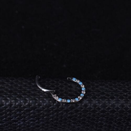 Aro Clicker 8mm Maxinne Frontal - Titanio G.I – Piercing Colombia