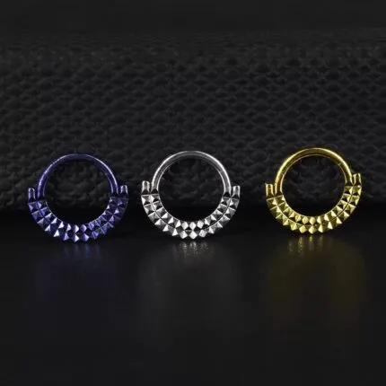 Aro Clicker Army 8mm - Titanio G.I – Piercing Colombia