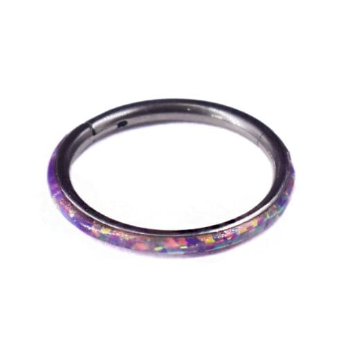 Aro Clicker Ópalo 8-10mm - Titanio G.I – Piercing Colombia