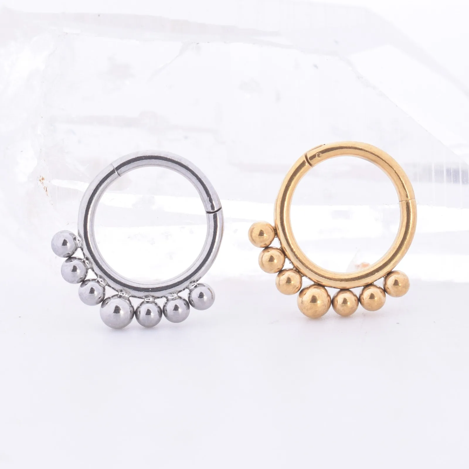 Aro Clicker Syndra 8mm - Acero Quirúrgico – Piercing Colombia