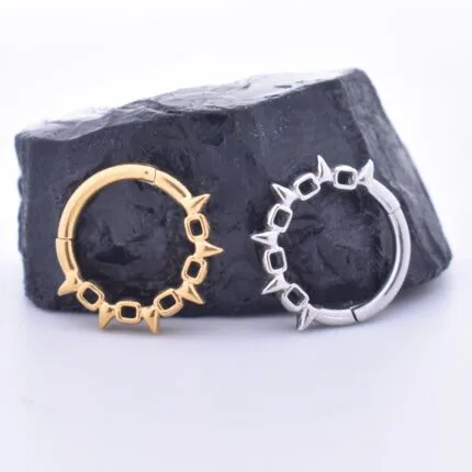 Aro Clicker Sauron 8mm en Acero Quirúrgico – Piercing Oreja