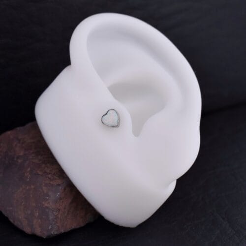 Hélix White Heart - Titanio G.I – Piercing Colombia