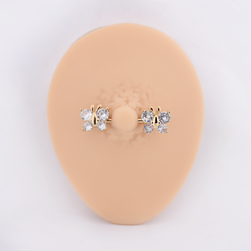Par Pezonera Lumi 14G 14mm – Acero Quirúrgico – Piercing Colombia