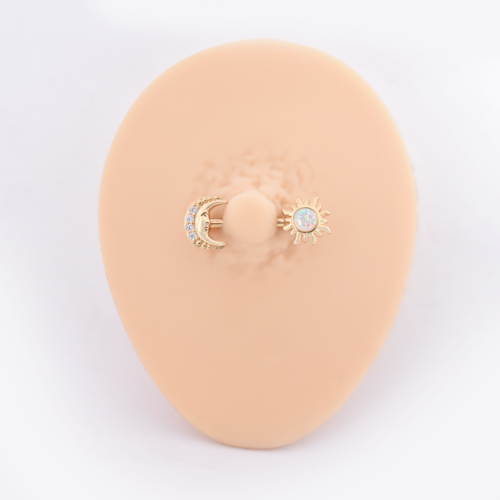 Par Pezonera Solu 14G 14mm – Acero Quirúrgico – Piercing Colombia