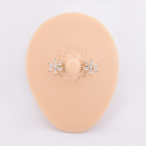 Par Pezonera Astra 14G 14mm – Acero Quirúrgico – Piercing Colombia