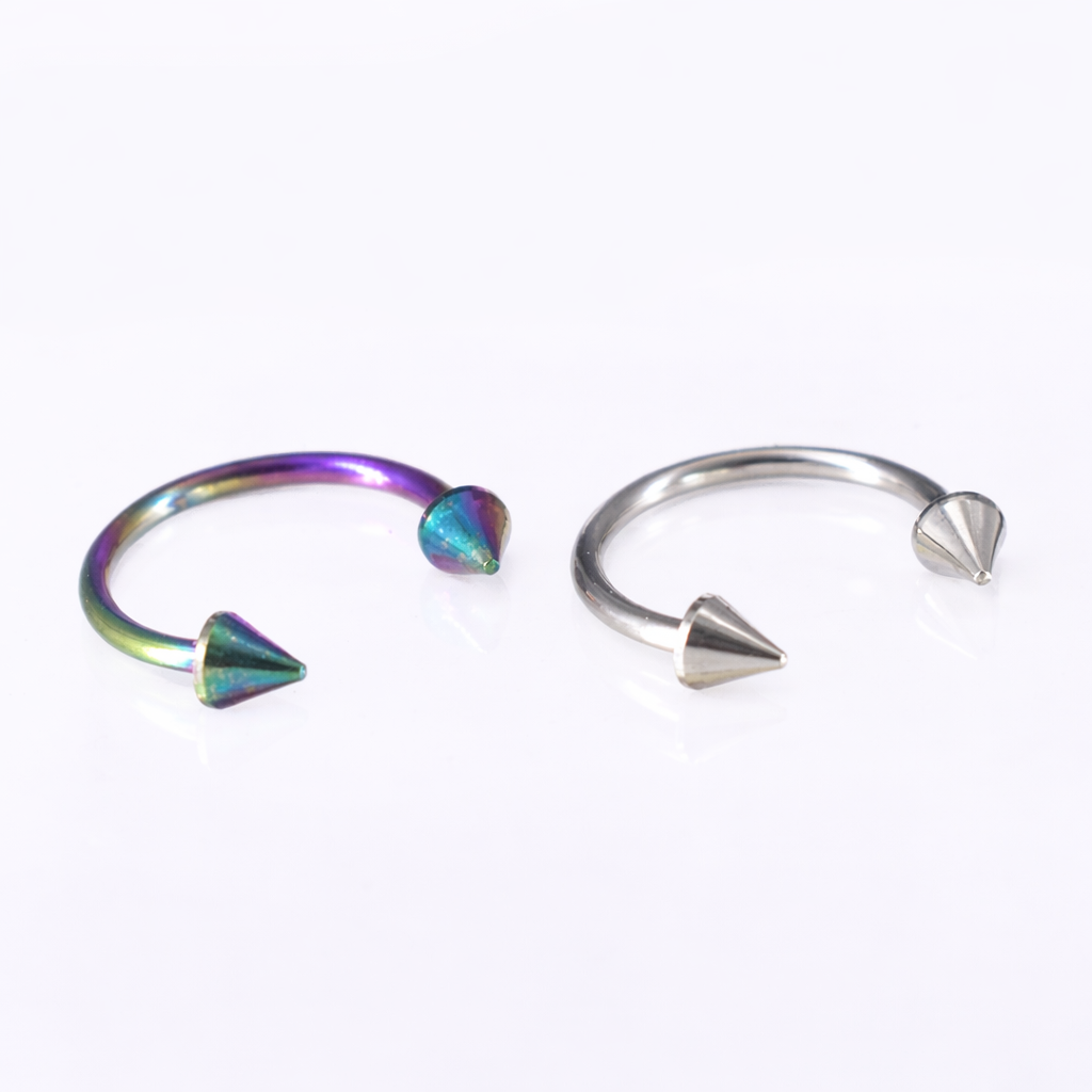 Herradura Piercing Punta 3 Herradura Punta 10mm - Acero Quirúrgico – Piercing Colombia
