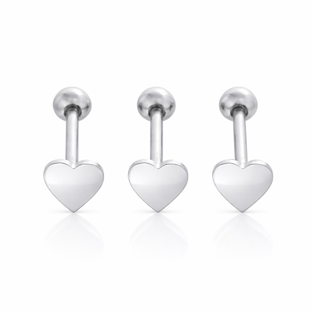 Lengua Piercing (3) Piercing Lengua Corazón Liso 14G 16mm (Acero Quirúrgico) – Piercing Colombia