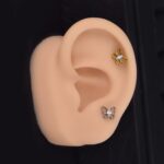 Hélix Butterfly Line (16G - 8mm) - Titanio ASTM F136 – Piercing Colombia