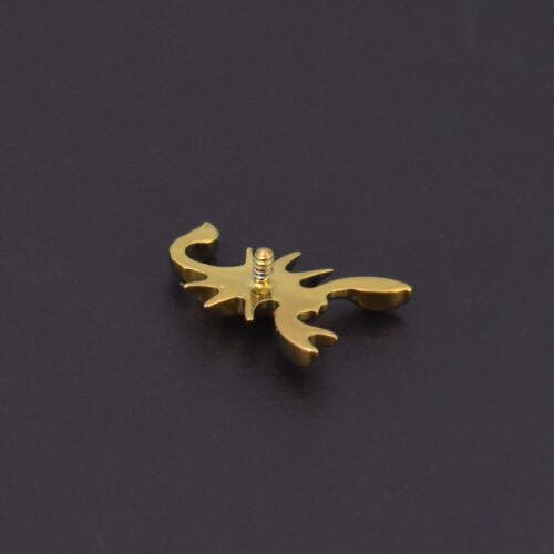 Helix Escorpión (16G – Barra 8 mm) – Titanio ASTM F136 – Piercing Colombia