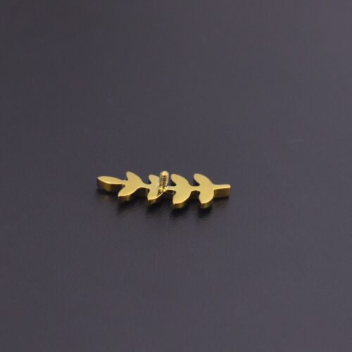 Helix Rama Orgánica (16G – Barra 8 mm) – Titanio ASTM F136 – Piercing Colombia