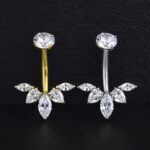 Ombligo Marquise (14G – Barra 10mm) – Titanio ASTM F136 – Piercing Colombia