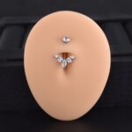 Ombligo Marquise (14G – Barra 10mm) – Titanio ASTM F136 – Piercing Colombia