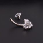 Ombligo Glass (14G – Barra 10mm) – Titanio ASTM F136 – Piercing Colombia