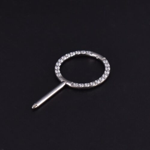 Par Pezones Pavé Circular (14G – 12 mm) – Titanio ASTM F136 – Piercing Colombia