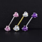 Par Pezonera Heart 14G x 14mm | Titanio ASTM F136 – Piercing Colombia