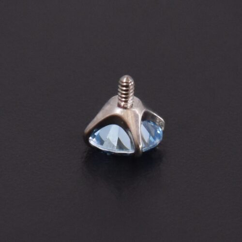 Labret Circón Azul (2.5, 3, 4 mm) – Titanio ASTM F136 – Piercing Colombia