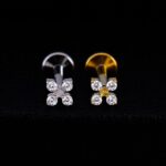 Labret Clover (16G – 8mm) - Titanio G.I. – Piercing Colombia