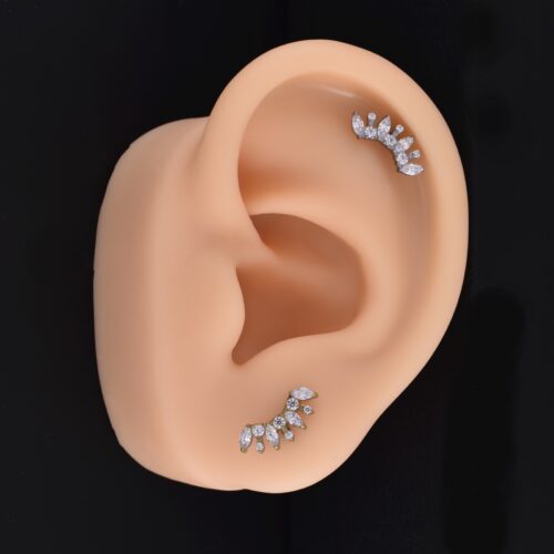 Labret Tiara (16G – 8mm) - Titanio G.I. – Piercing Colombia